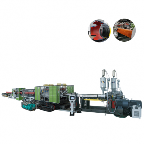 HDPE / PP / PVC கிடைமட்ட வகை இரட்டை சுவர் நெளி குழாய் வெளியேற்றும் வரி
